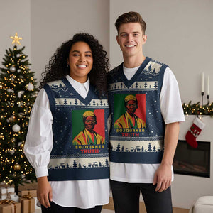 Sojourner Truth V-Neck Knit Sweater Vest Black History Month TS14 Navy Beige Print Your Wear