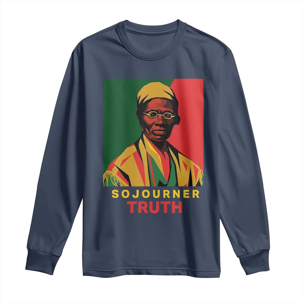 Sojourner Truth Long Sleeve Shirt Black History Month TS14 Navy Print Your Wear