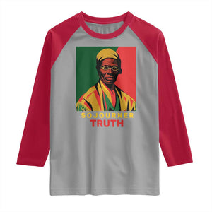 Sojourner Truth Raglan Shirt Black History Month TS14 Sport Gray Red Print Your Wear