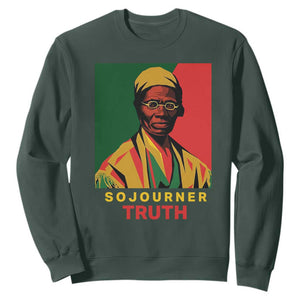 Sojourner Truth Sweatshirt Black History Month TS14 Dark Forest Green Print Your Wear