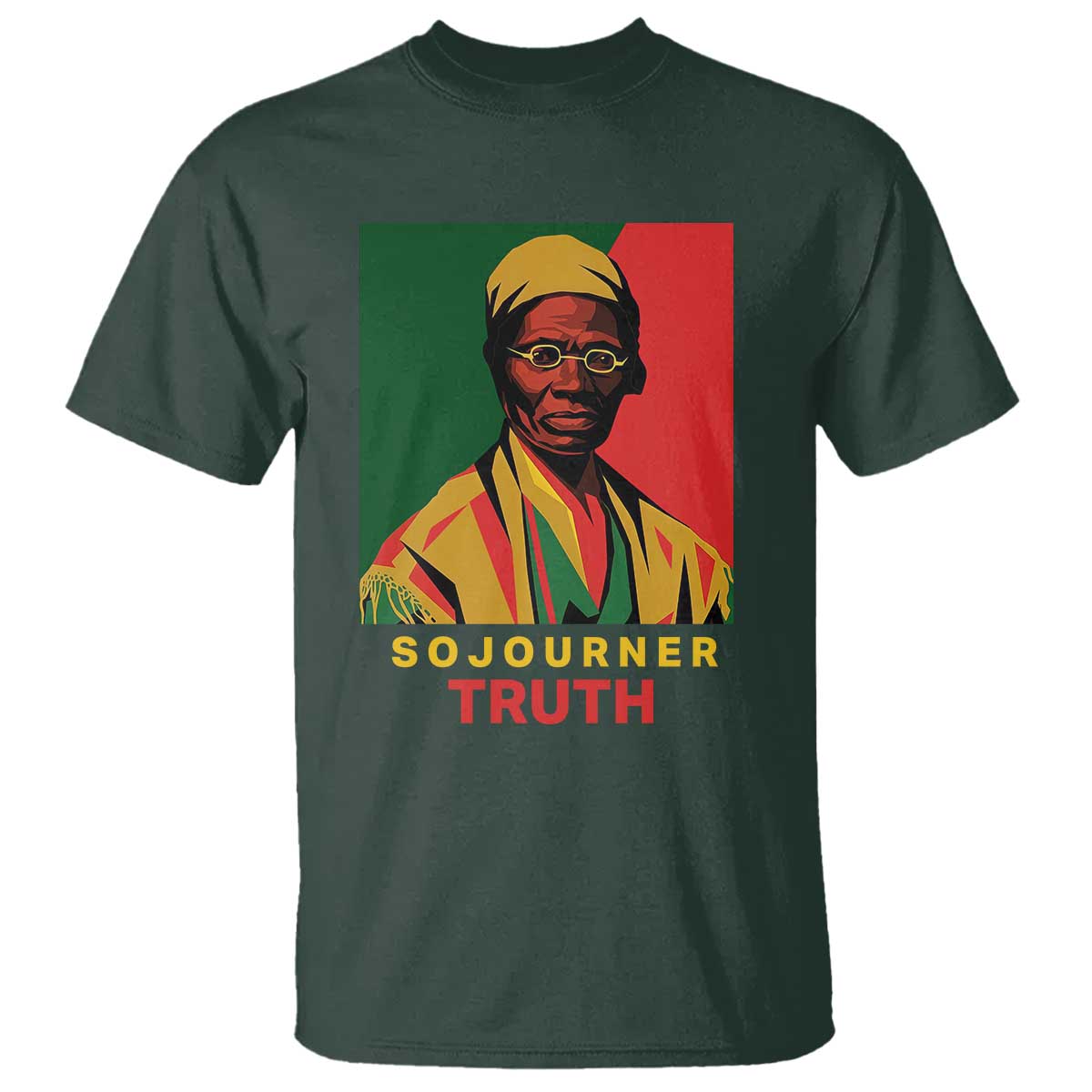 Sojourner Truth T Shirt Black History Month TS14 Dark Forest Green Print Your Wear