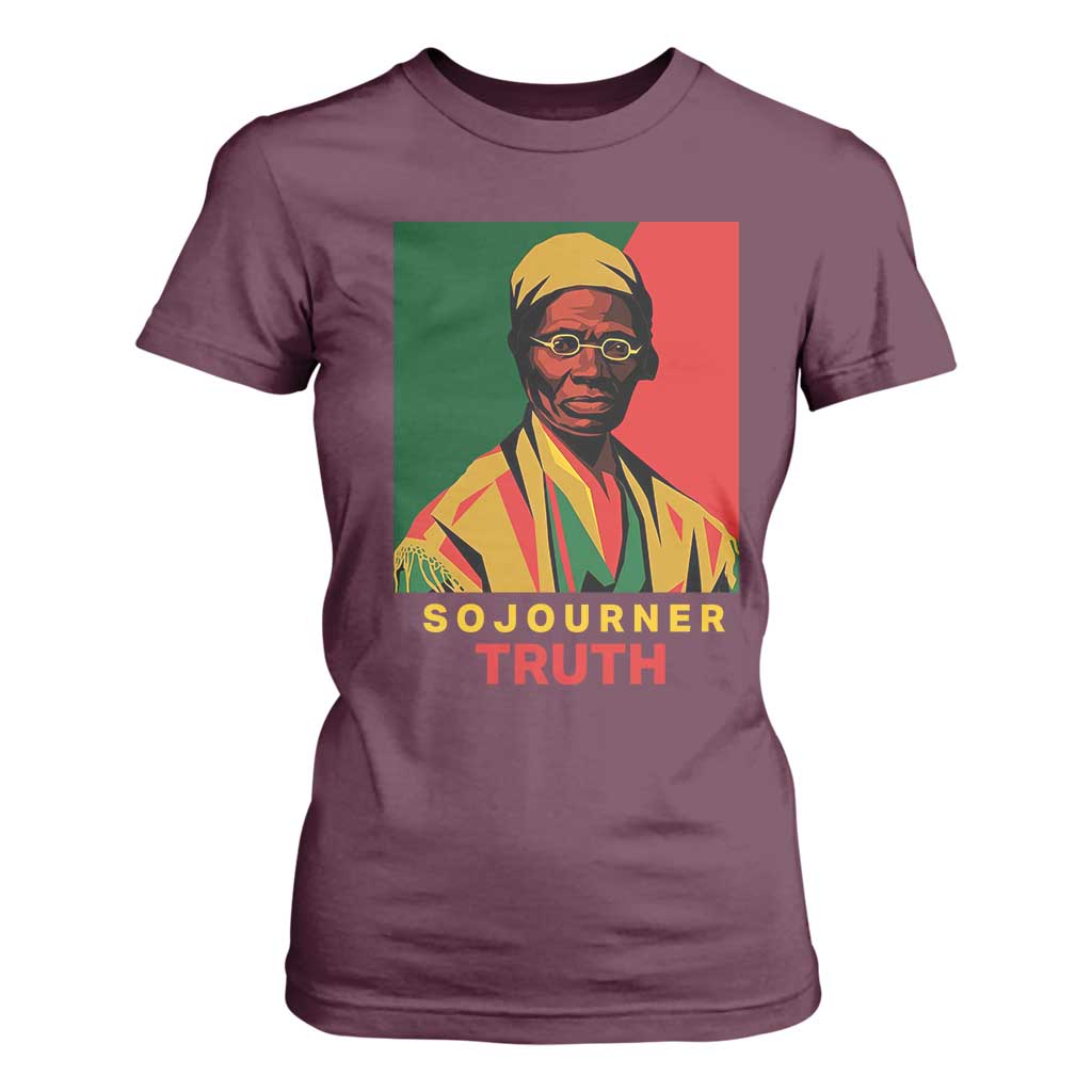 Sojourner Truth T Shirt For Women Black History Month TS14 Maroon Print Your Wear