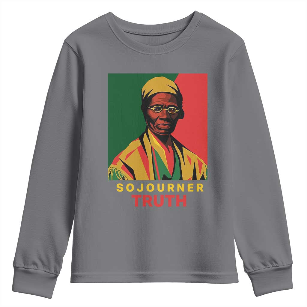 Sojourner Truth Youth Sweatshirt Black History Month TS14 Charcoal Print Your Wear