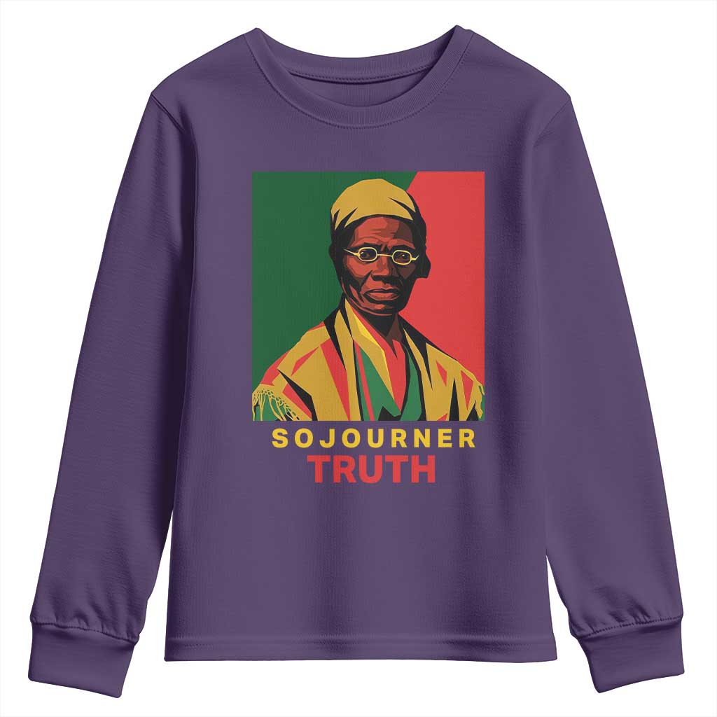 Sojourner Truth Youth Sweatshirt Black History Month TS14 Purple Print Your Wear