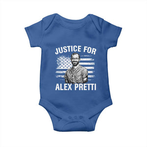 Justices for Alex Pretti Baby Onesie Resist Abolish ICE Protest TS14 Royal Blue Print Your Wear