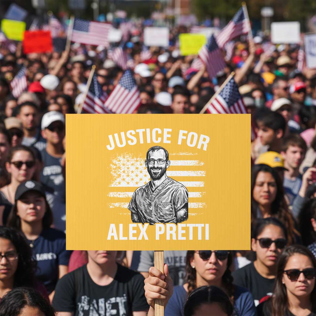 Justices for Alex Pretti Protest Sign Resist Abolish ICE Protest TS14 Horizontal 18