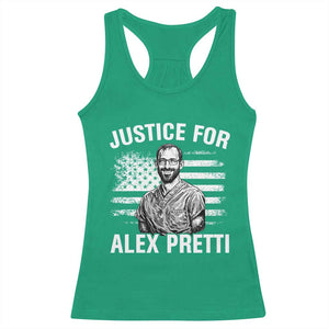 Justices for Alex Pretti Racerback Tank Top Resist Abolish ICE Protest TS14 Irish Green Print Your Wear
