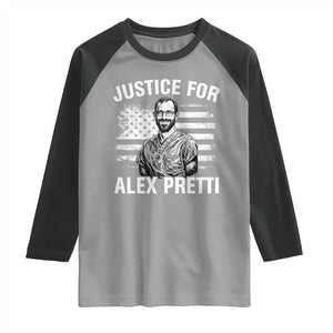 Justices for Alex Pretti Raglan Shirt Resist Abolish ICE Protest TS14 Sport Gray Black Print Your Wear