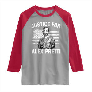 Justices for Alex Pretti Raglan Shirt Resist Abolish ICE Protest TS14 Sport Gray Red Print Your Wear