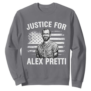 Justices for Alex Pretti Sweatshirt Resist Abolish ICE Protest TS14 Charcoal Print Your Wear