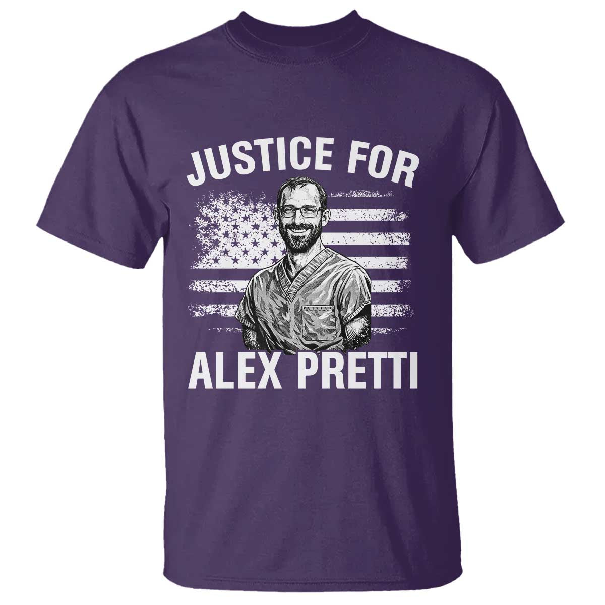 Justices for Alex Pretti T Shirt Resist Abolish ICE Protest TS14 Purple Print Your Wear
