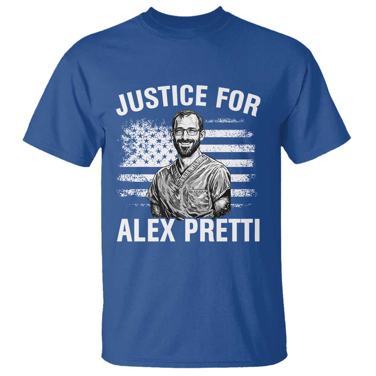 Justices for Alex Pretti T Shirt Resist Abolish ICE Protest TS14 Royal Blue Print Your Wear