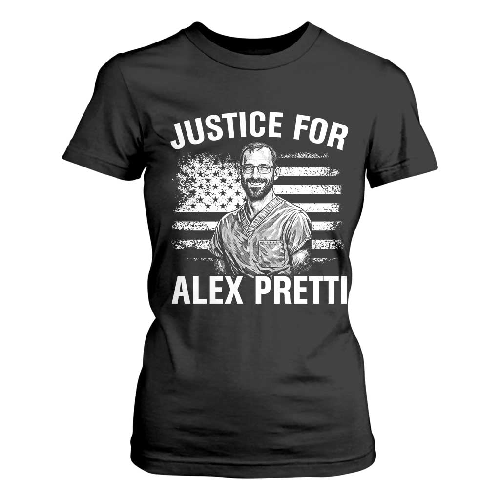 Justices for Alex Pretti T Shirt For Women Resist Abolish ICE Protest TS14 Black Print Your Wear