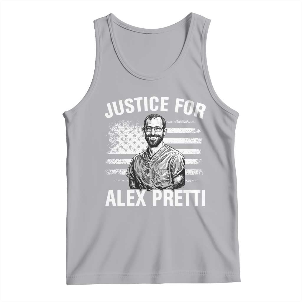 Justices for Alex Pretti Tank Top Resist Abolish ICE Protest TS14 Athletic Heather Print Your Wear