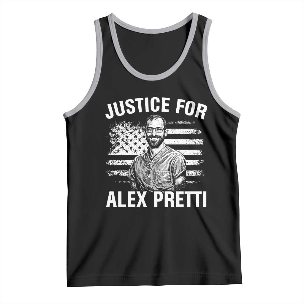 Justices for Alex Pretti Tank Top Resist Abolish ICE Protest TS14 Black Athletic Heather Print Your Wear