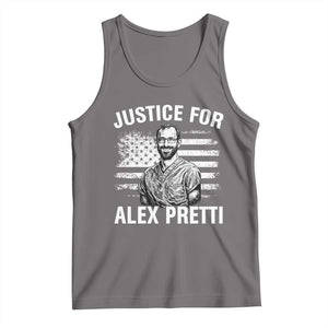 Justices for Alex Pretti Tank Top Resist Abolish ICE Protest TS14 Deep Heather Print Your Wear