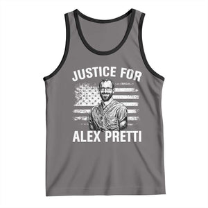 Justices for Alex Pretti Tank Top Resist Abolish ICE Protest TS14 Deep Heather Black Print Your Wear