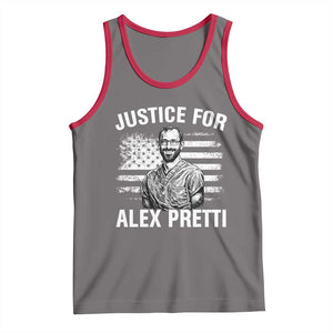 Justices for Alex Pretti Tank Top Resist Abolish ICE Protest TS14 Deep Heather Red Print Your Wear