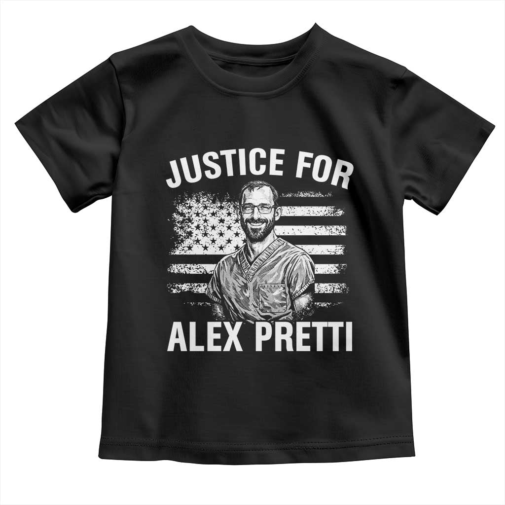 Justices for Alex Pretti Toddler T Shirt Resist Abolish ICE Protest TS14 Black Print Your Wear