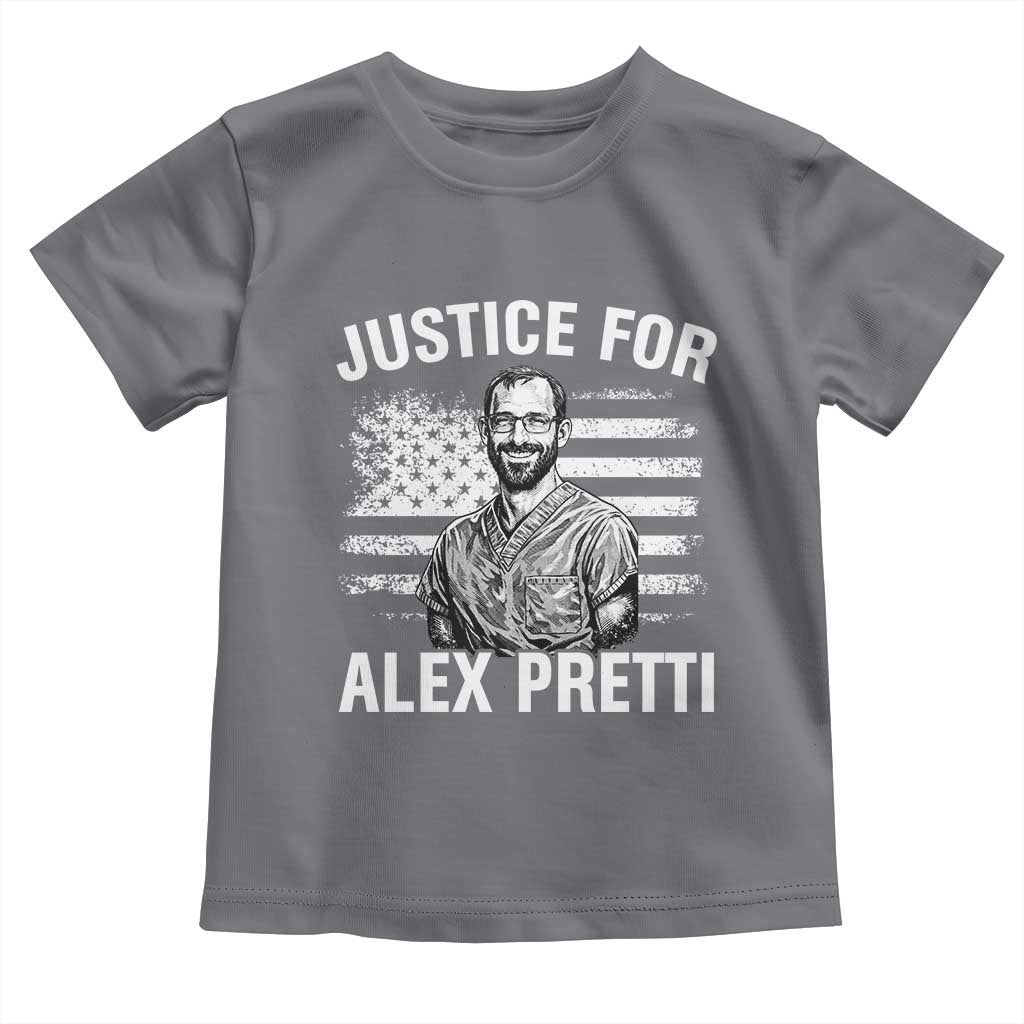 Justices for Alex Pretti Toddler T Shirt Resist Abolish ICE Protest TS14 Charcoal Print Your Wear