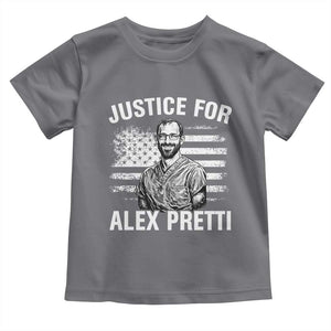 Justices for Alex Pretti Toddler T Shirt Resist Abolish ICE Protest TS14 Charcoal Print Your Wear