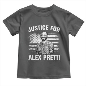 Justices for Alex Pretti Toddler T Shirt Resist Abolish ICE Protest TS14 Dark Heather Print Your Wear