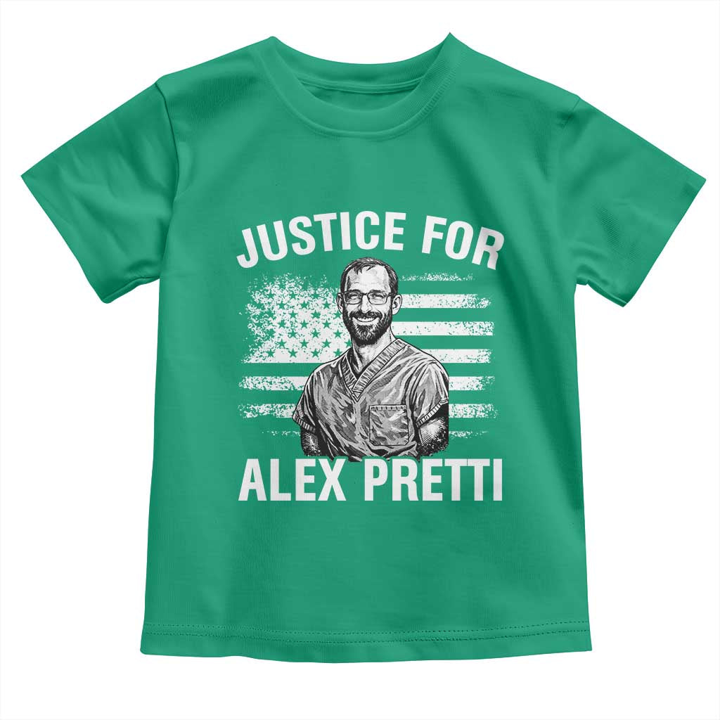 Justices for Alex Pretti Toddler T Shirt Resist Abolish ICE Protest TS14 Irish Green Print Your Wear