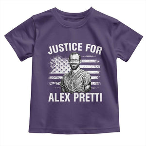 Justices for Alex Pretti Toddler T Shirt Resist Abolish ICE Protest TS14 Purple Print Your Wear