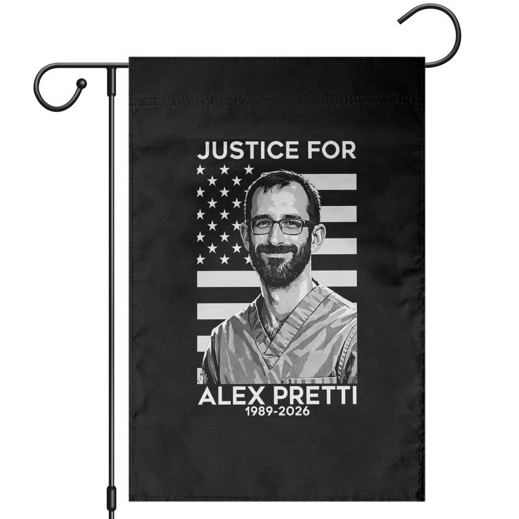 Justices for Alex Pretti Garden Flag Resist ICE Immigration Deportation Protest Minnesota TS14 Black Print Your Wear