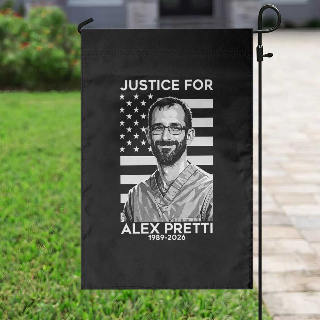 Justices for Alex Pretti Garden Flag Resist ICE Immigration Deportation Protest Minnesota TS14 Print Your Wear
