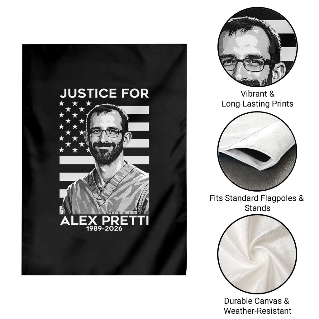 Justices for Alex Pretti Garden Flag Resist ICE Immigration Deportation Protest Minnesota TS14 Print Your Wear
