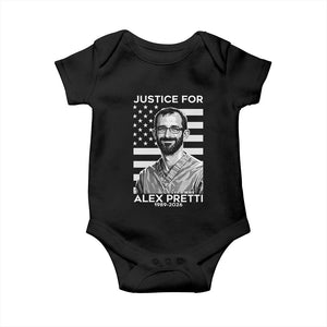Justices for Alex Pretti Baby Onesie Resist ICE Immigration Deportation Protest Minnesota TS14 Black Print Your Wear