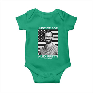 Justices for Alex Pretti Baby Onesie Resist ICE Immigration Deportation Protest Minnesota TS14 Irish Green Print Your Wear