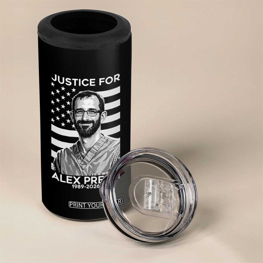 Justices for Alex Pretti 4 in 1 Can Cooler Tumbler Resist ICE Immigration Deportation Protest Minnesota TS14 Print Your Wear