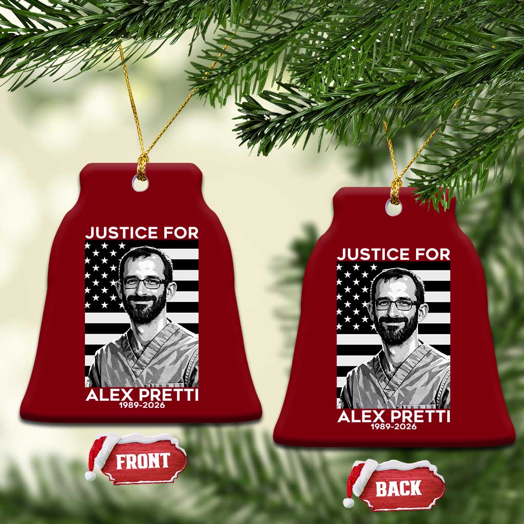 Justices for Alex Pretti Ceramic Ornament Resist ICE Immigration Deportation Protest Minnesota TS14 Print Your Wear