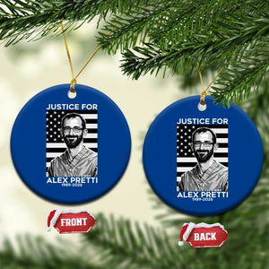 Justices for Alex Pretti Ceramic Ornament Resist ICE Immigration Deportation Protest Minnesota TS14 1pc Blue Print Your Wear