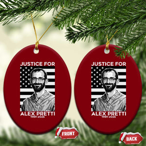 Justices for Alex Pretti Ceramic Ornament Resist ICE Immigration Deportation Protest Minnesota TS14 Print Your Wear