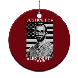 Justices for Alex Pretti Ceramic Ornament Resist ICE Immigration Deportation Protest Minnesota TS14 1pc Red Print Your Wear