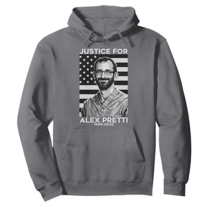Justices for Alex Pretti Hoodie Resist ICE Immigration Deportation Protest Minnesota TS14 Charcoal Print Your Wear