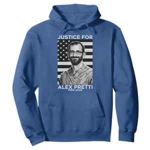 Justices for Alex Pretti Hoodie Resist ICE Immigration Deportation Protest Minnesota TS14 Royal Blue Print Your Wear