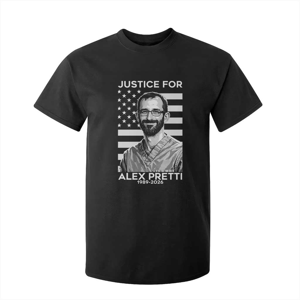 Justices for Alex Pretti T Shirt For Kid Resist ICE Immigration Deportation Protest Minnesota TS14 Black Print Your Wear