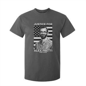 Justices for Alex Pretti T Shirt For Kid Resist ICE Immigration Deportation Protest Minnesota TS14 Dark Heather Print Your Wear