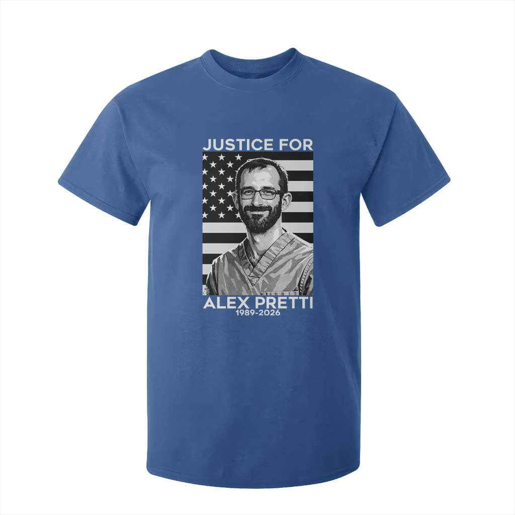 Justices for Alex Pretti T Shirt For Kid Resist ICE Immigration Deportation Protest Minnesota TS14 Royal Blue Print Your Wear