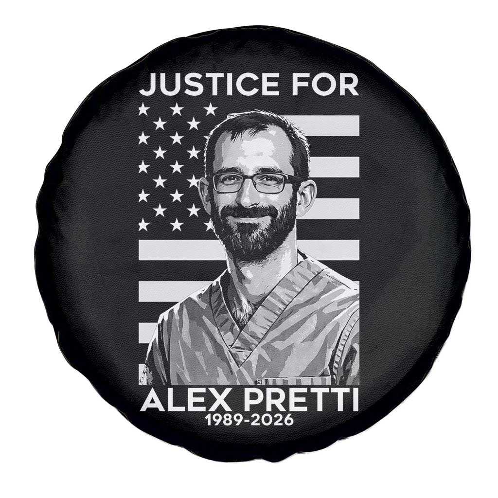Justices for Alex Pretti Spare Tire Cover Resist ICE Immigration Deportation Protest Minnesota TS14 Print Your Wear