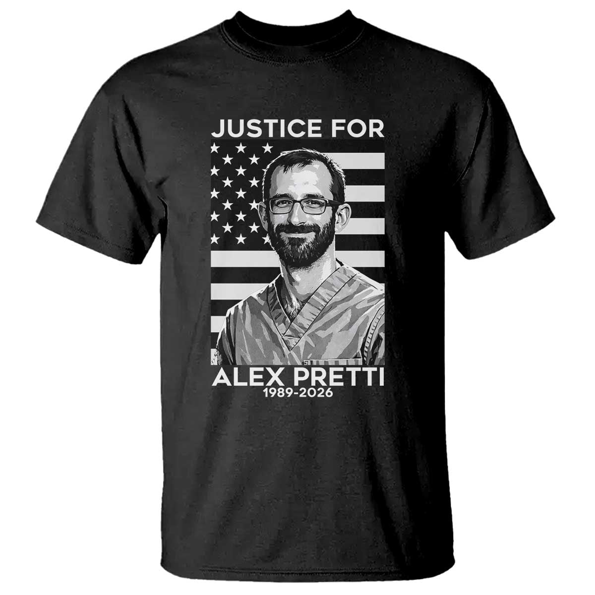 Justices for Alex Pretti T Shirt Resist ICE Immigration Deportation Protest Minnesota TS14 Black Print Your Wear