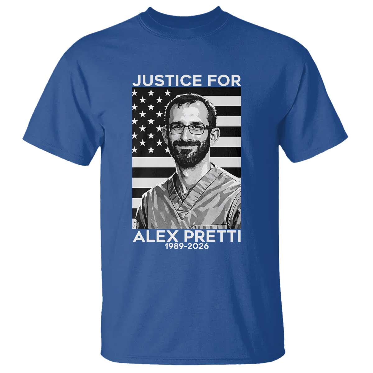 Justices for Alex Pretti T Shirt Resist ICE Immigration Deportation Protest Minnesota TS14 Royal Blue Print Your Wear