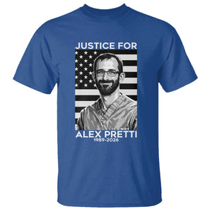 Justices for Alex Pretti T Shirt Resist ICE Immigration Deportation Protest Minnesota TS14 Royal Blue Print Your Wear