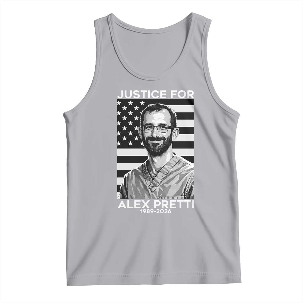 Justices for Alex Pretti Tank Top Resist ICE Immigration Deportation Protest Minnesota TS14 Athletic Heather Print Your Wear