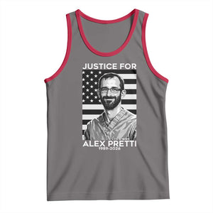 Justices for Alex Pretti Tank Top Resist ICE Immigration Deportation Protest Minnesota TS14 Deep Heather Red Print Your Wear