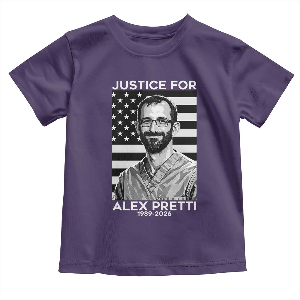 Justices for Alex Pretti Toddler T Shirt Resist ICE Immigration Deportation Protest Minnesota TS14 Purple Print Your Wear